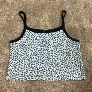 Brandy Melville/John Galt blue leopard print tank top